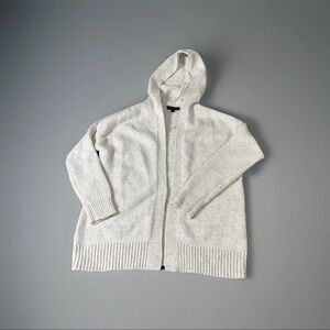 Womens Banana Republic Knit Hooded Cardigan Sweater Gray Small